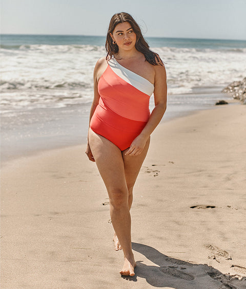 The Sidestroke - Grapefruit & Coral & White Sand