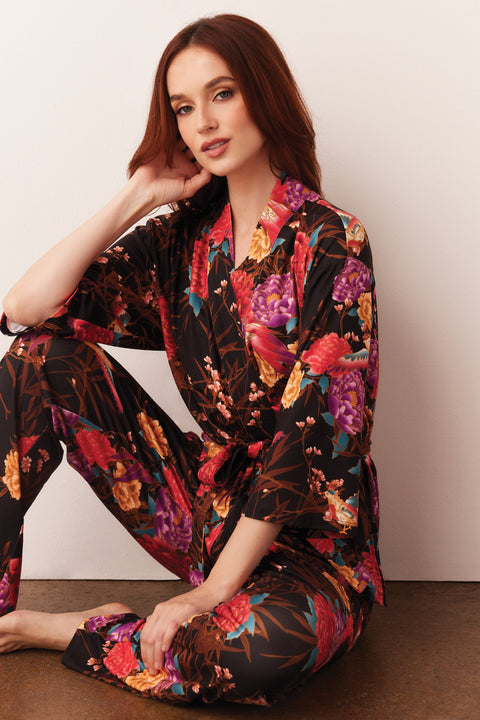 Julia Cloud Jersey PJ Set in Twilight Garden