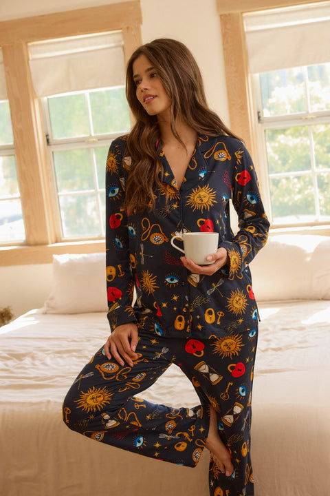 Winter Cloud Jersey PJ Set in Mystic