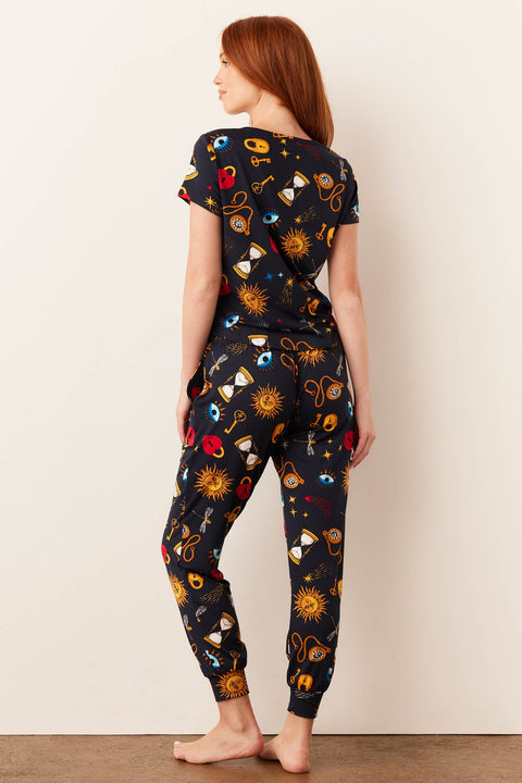 Nadia Cloud Jersey PJ Set in Mystic