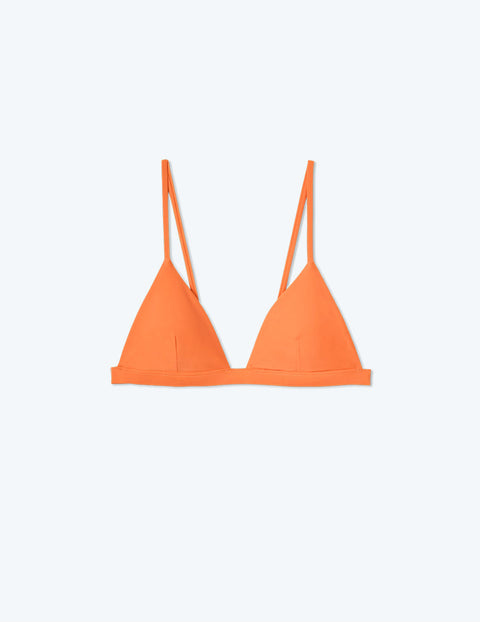 The Triangle Bikini Top - Tangerine