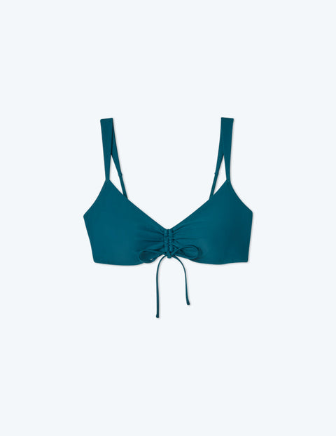 The Cinched Bikini Top - Seaweed