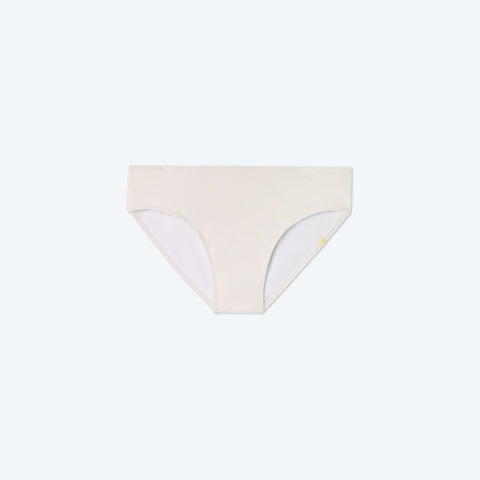 The High Leg Mid Rise Bikini Bottom - White Sand