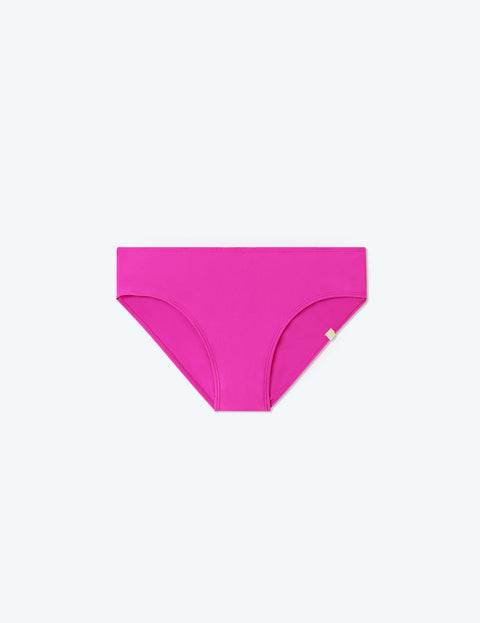 The High Leg Mid Rise Bikini Bottom - Hibiscus