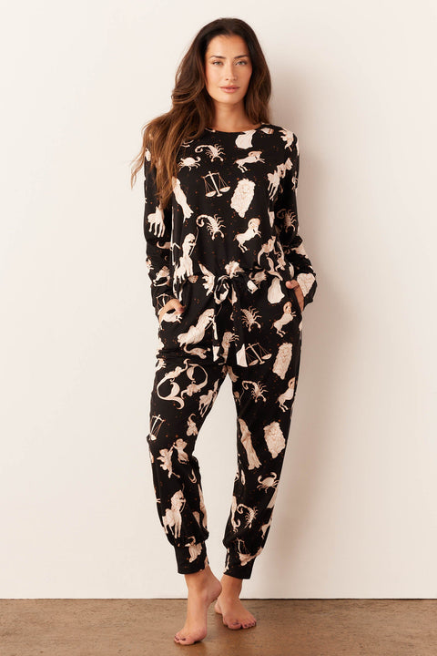 Shari Cloud Jersey PJ Set in Zodiac