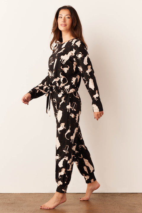 Shari Cloud Jersey PJ Set in Zodiac