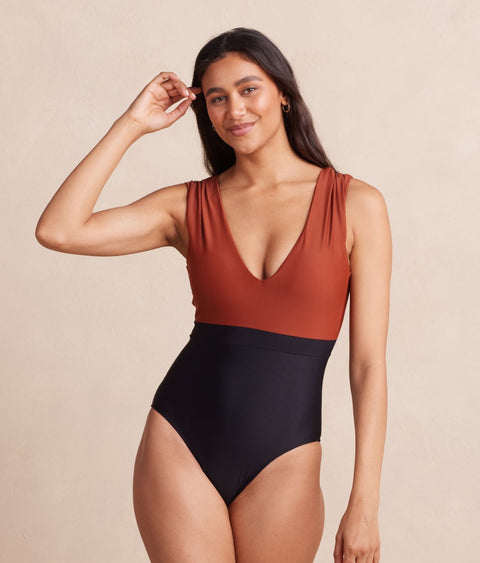 The Long Torso Ruched Backflip - Amber & Sea Urchin