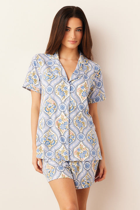 Maren Cloud Jersey PJ Set in Villeroy