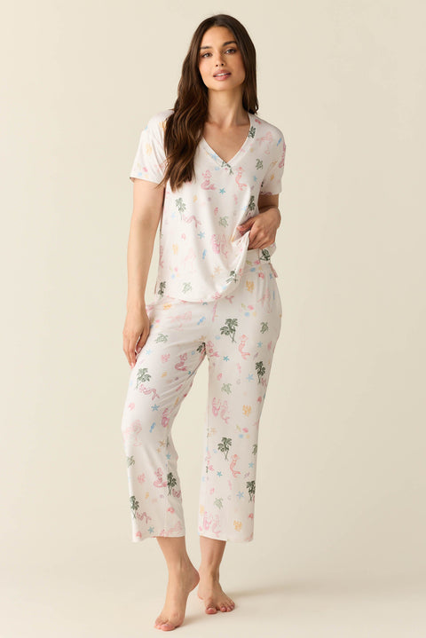 Alyssa Summer Jersey PJ Set in Mermaids