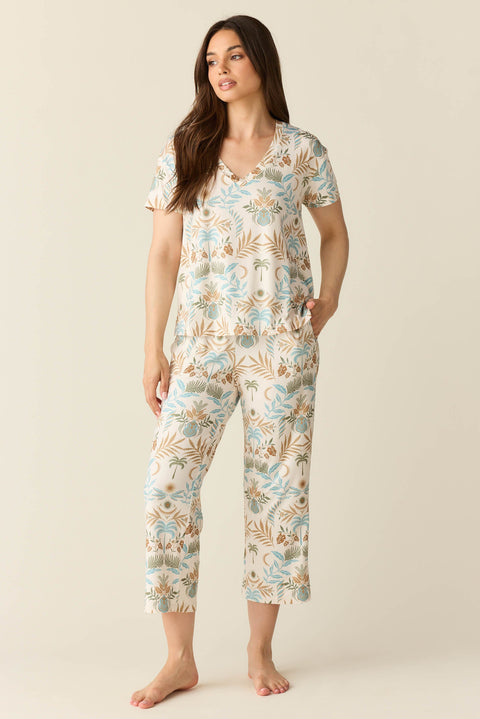Alyssa Summer Jersey PJ Set in Oasis