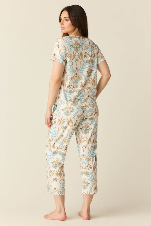 Alyssa Summer Jersey PJ Set in Oasis