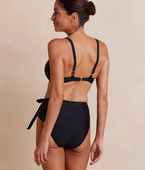 The Side-Tie High Leg High Rise Bottoms - Sea Urchin