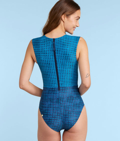 The Surf - Mixed Gingham in Calypso & Deep Sea