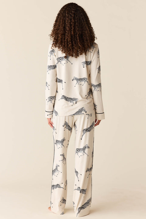 Winter Cloud Jersey PJ Set in Animalia