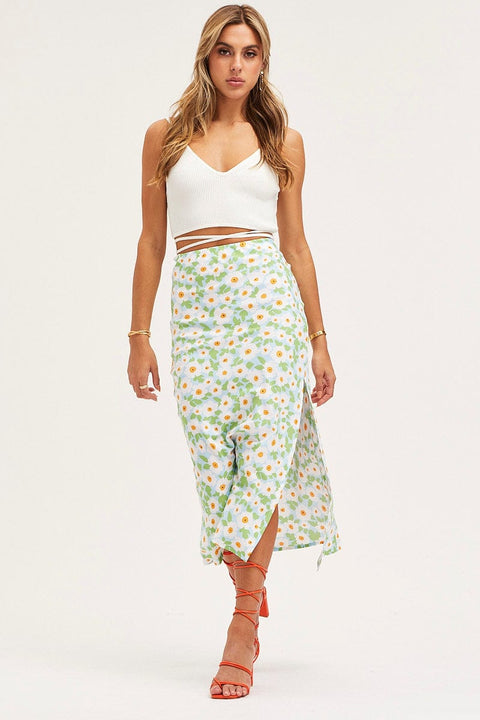 White Knit Wrap Cami