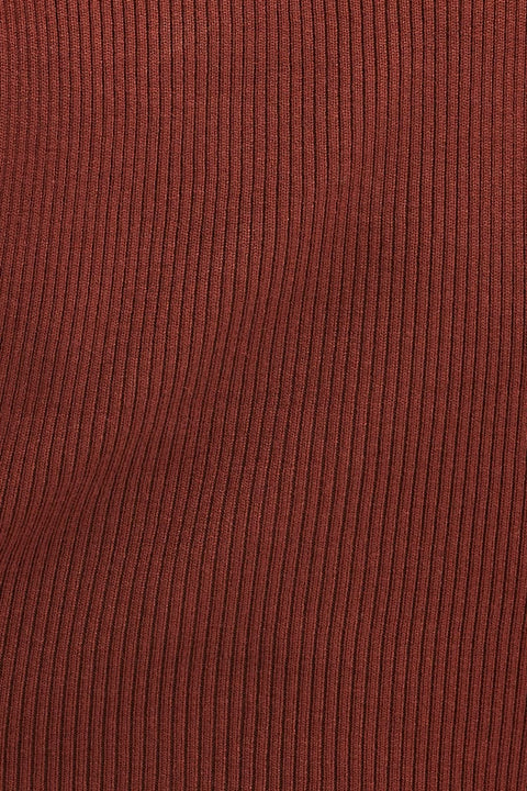 Brown Knit Top Sleeveless Crop