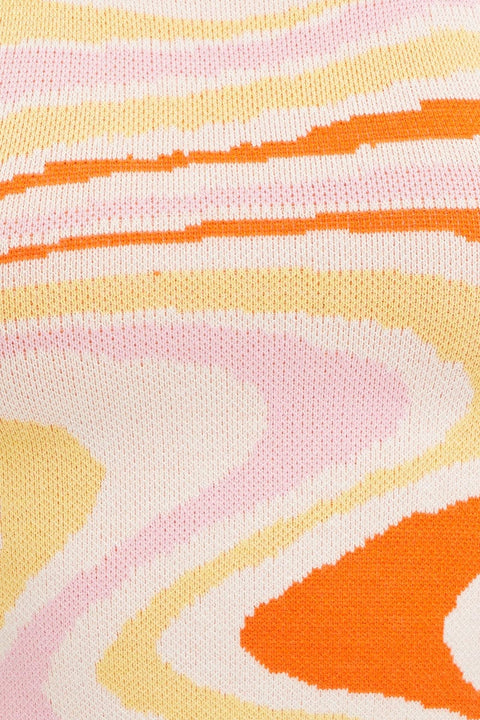 Print Marble Knit Top