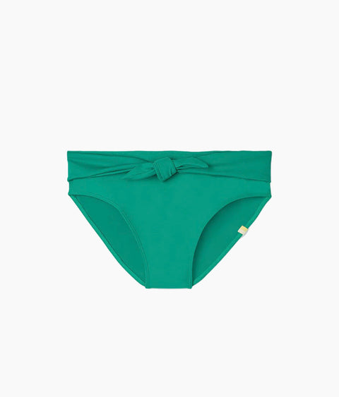 The Tie Belt High Leg Mid Rise Bottom - Seaglass