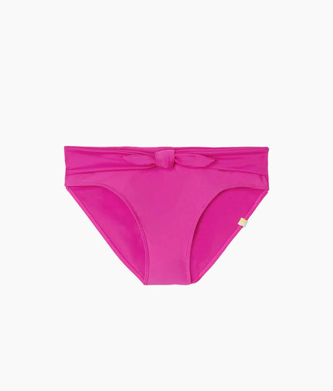 The Tie Belt High Leg Mid Rise Bottom - Hibiscus
