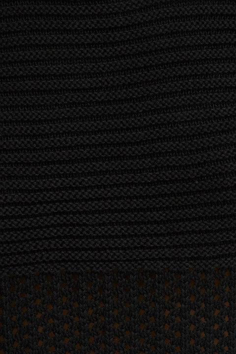 Black Crochet Knit Tank Top