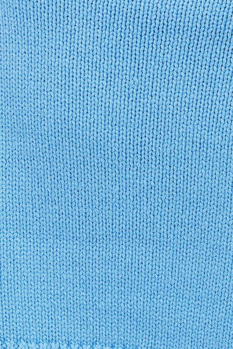 Blue Cable Knit Jumper Turtle Neck