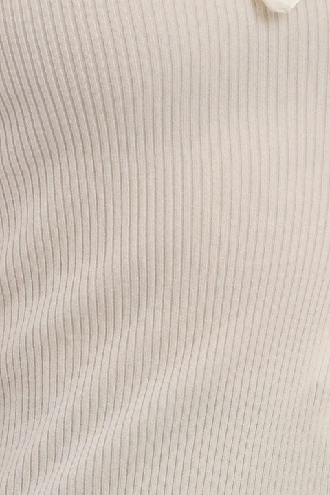 White Strapless Knit Top Open Front