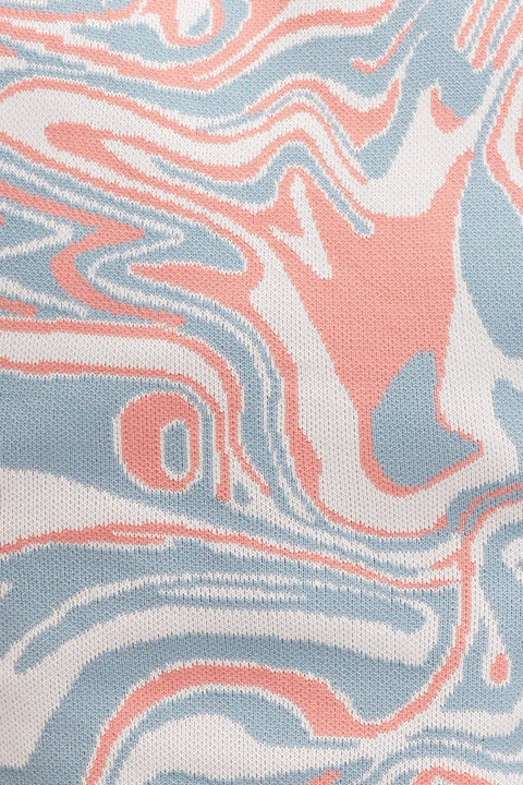 Print Knit Top Sleeveless Crop