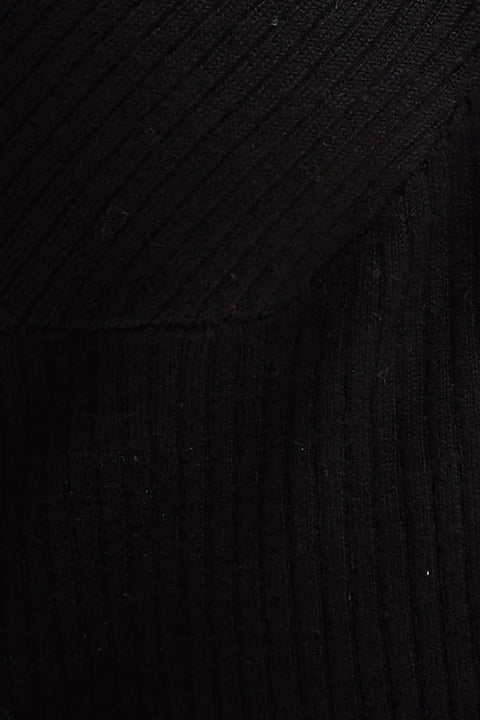 Black Knit Top Sleeveless Crop Halter