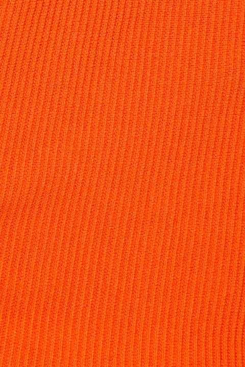 Orange Knit Top Sleeveless Halter